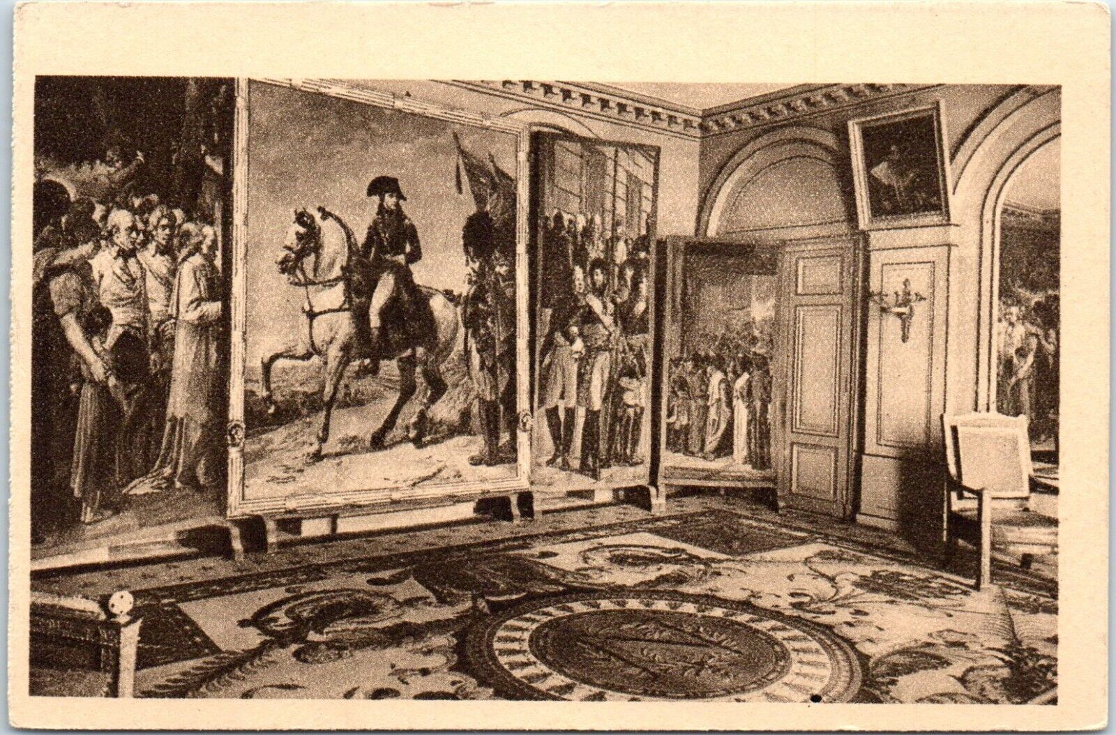c1910s Postcard Paris France Malmaison Gobelins Tapestry Napoleon History