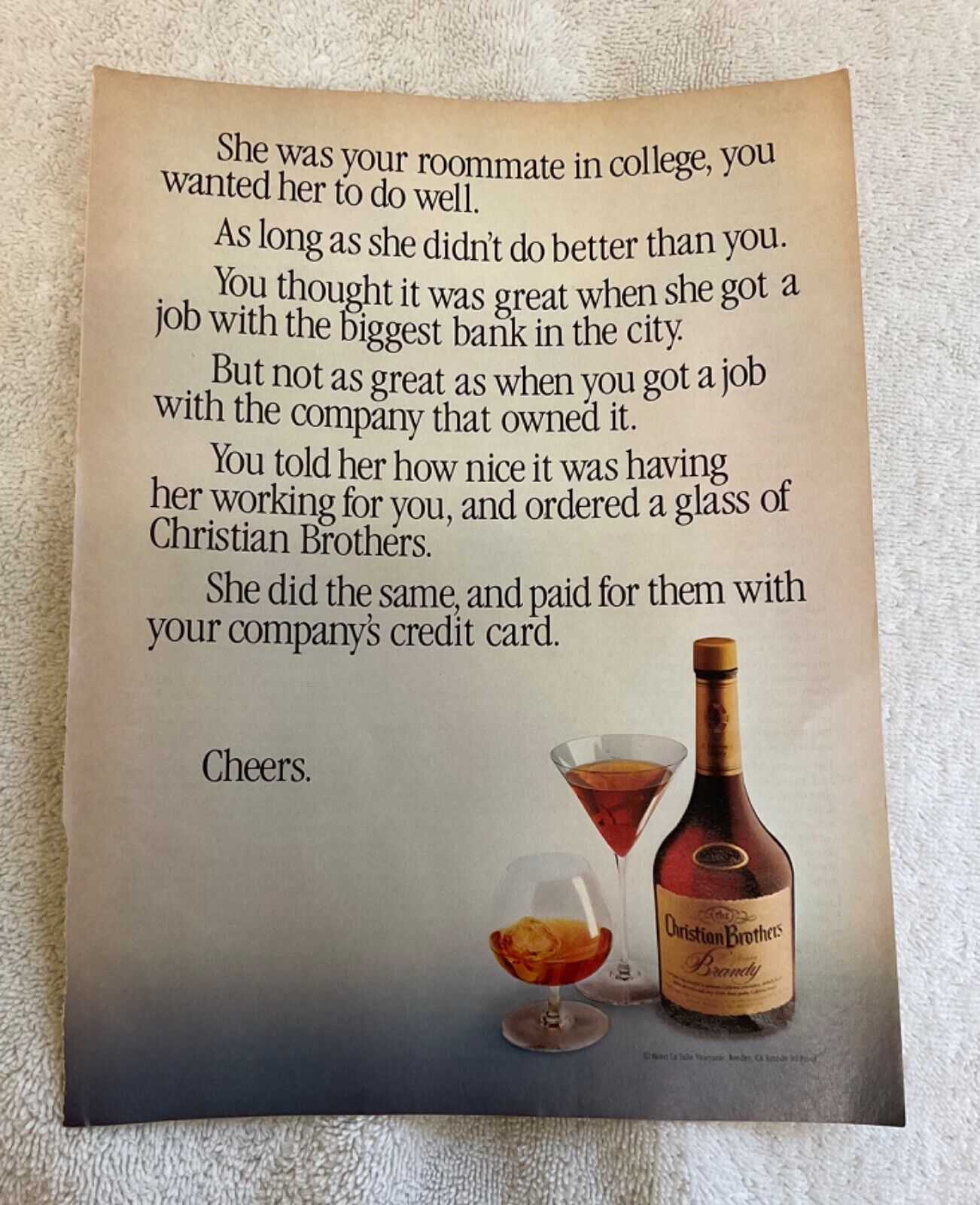 1984 Christian Brothers Brandy Advertisement  Color Vtg \'80s Print Ad ~ Ephemera