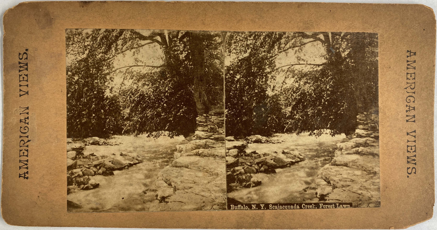 USA, Buffalo, Scajaquada Creek, Vintage Print, ca.1870, Stereo Print Vintage st