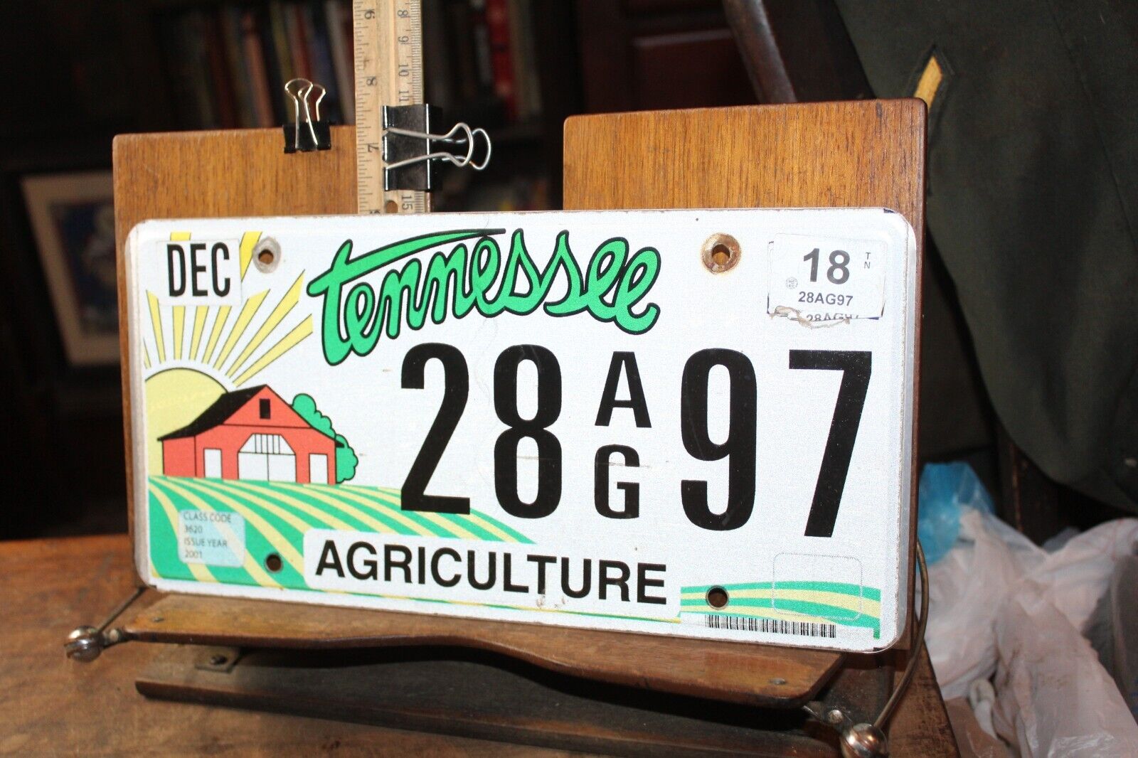 2018 Tennessee License Plate Agriculture Farmers 28AG97