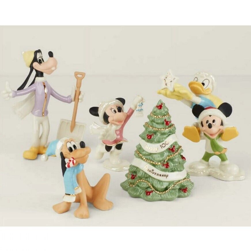 Lenox Disney 100th Anniversary Fab Five Figurine Set 895060 Showcase Collection