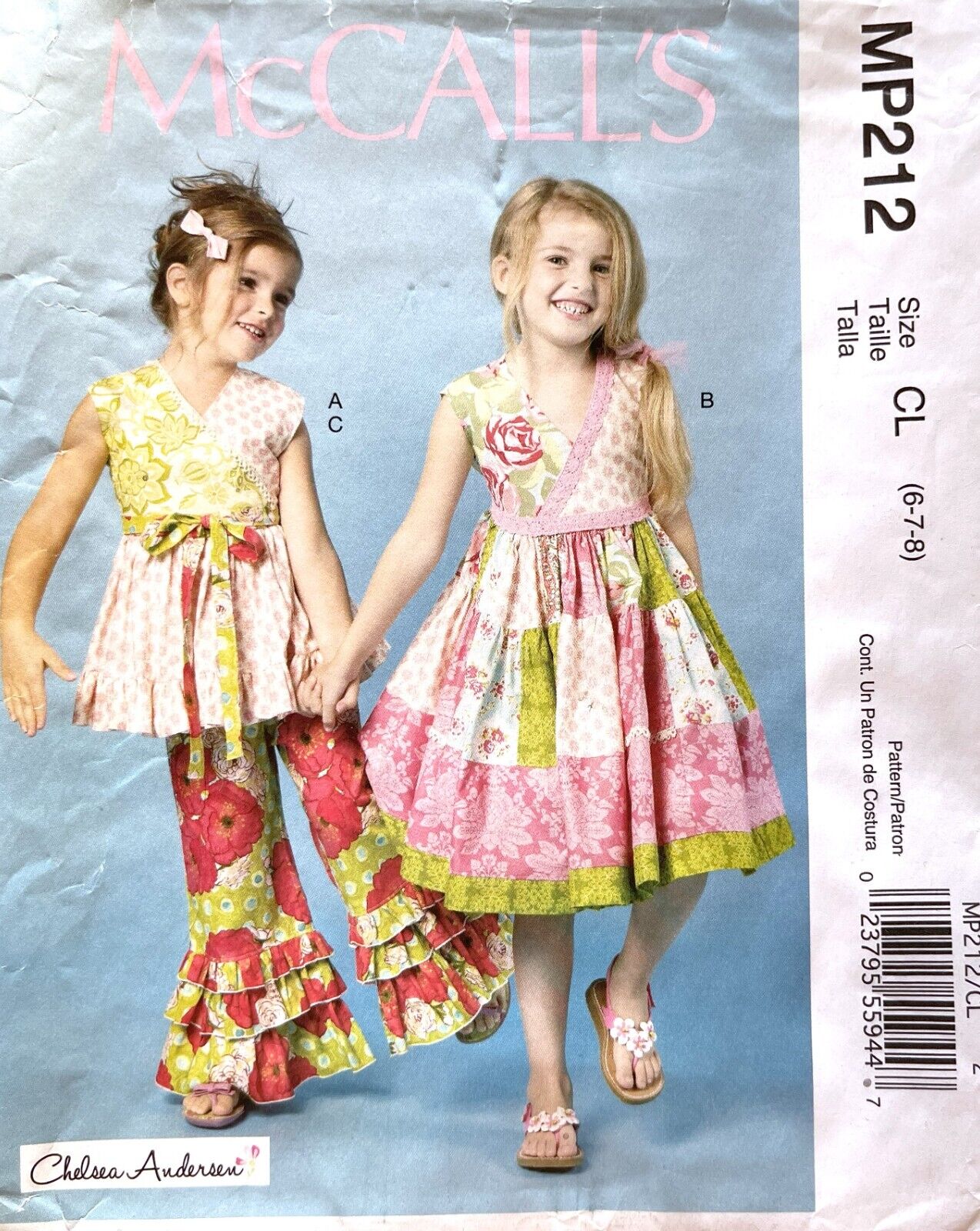 McCall\'s Children\'s Top,Dress,Pants Pattern MP212 Size 6-8 UNCUT