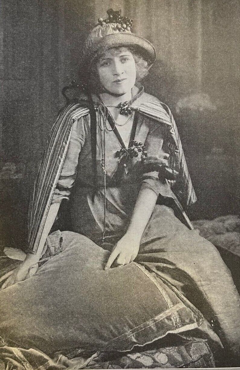 1919 Vintage Magazine Illustration Actress Frances Starr