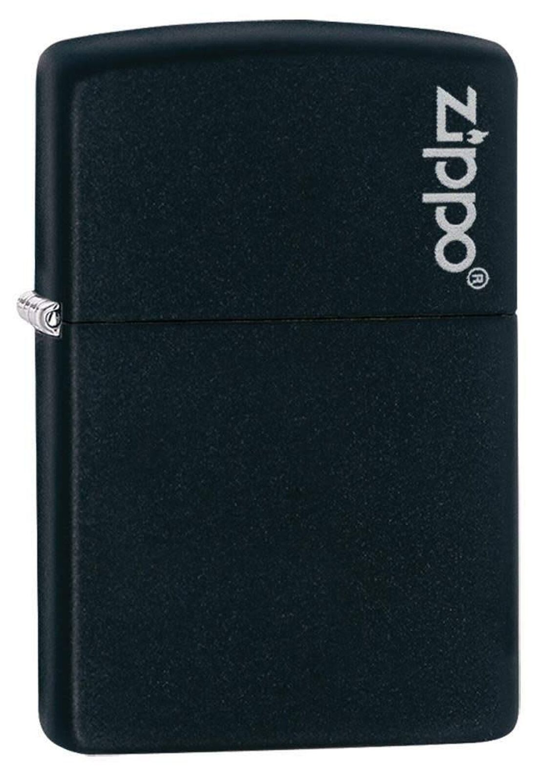 Zippo Logo Black Matte Pocket Lighter 218ZL-000053