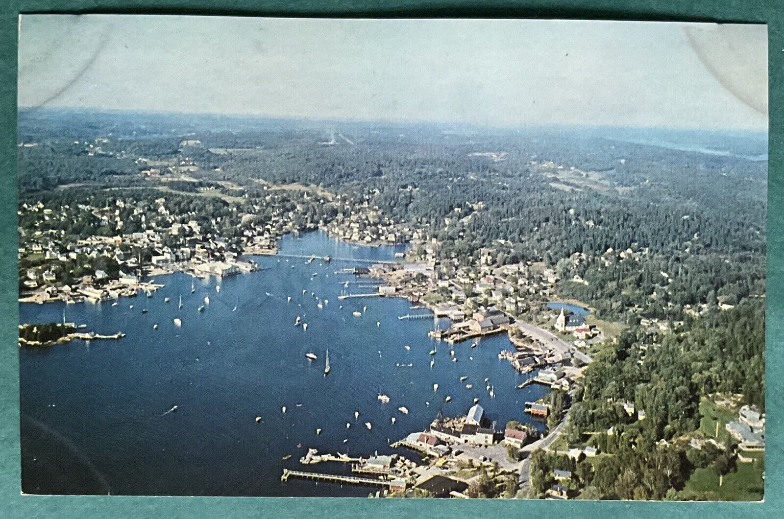 Aerial View Of Boothbay Harbor Photo Postcard