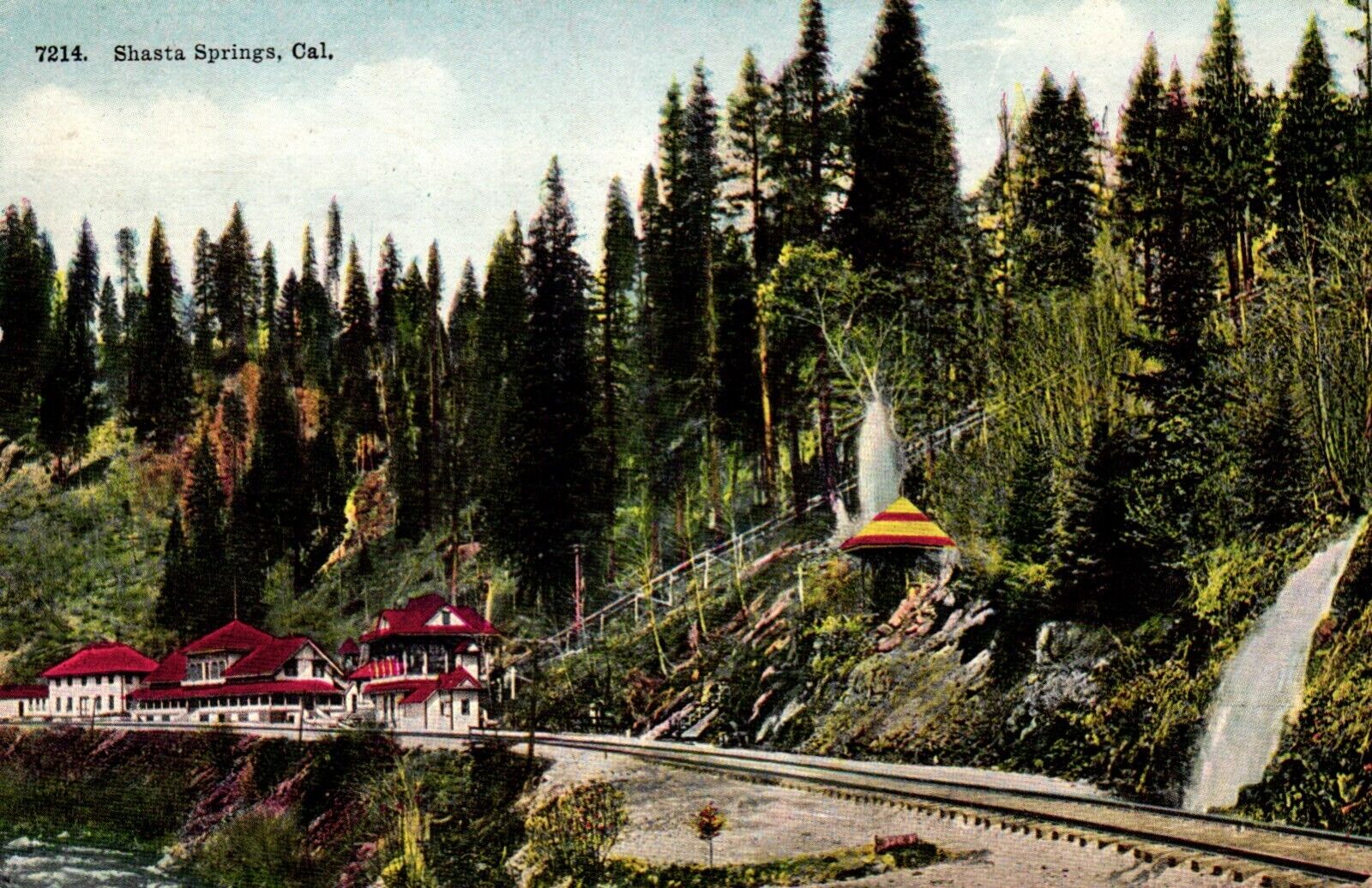 Shasta Springs California Postcard