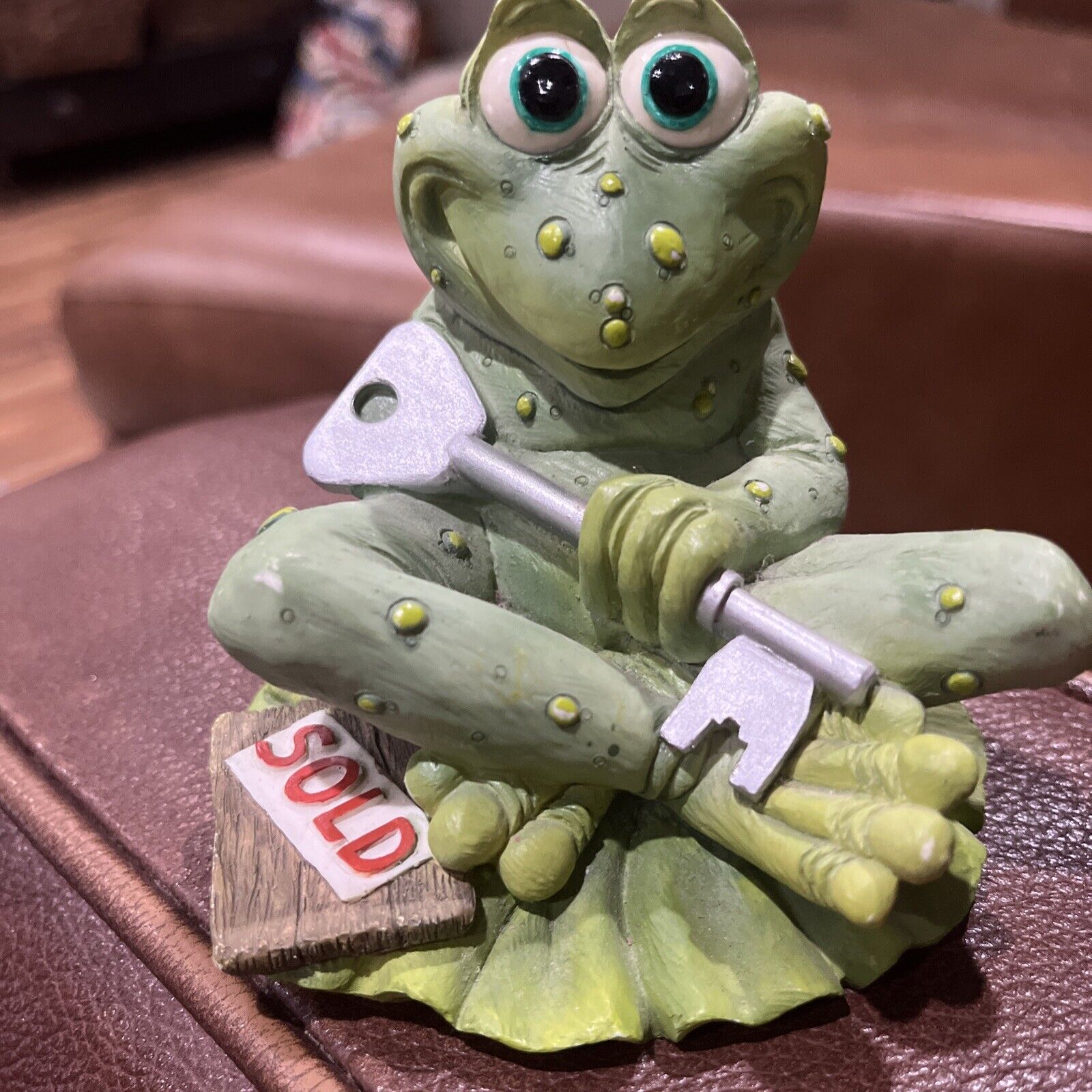 Vintage Holland Studio Sprogz Frog Figurine Sold With Key 1994