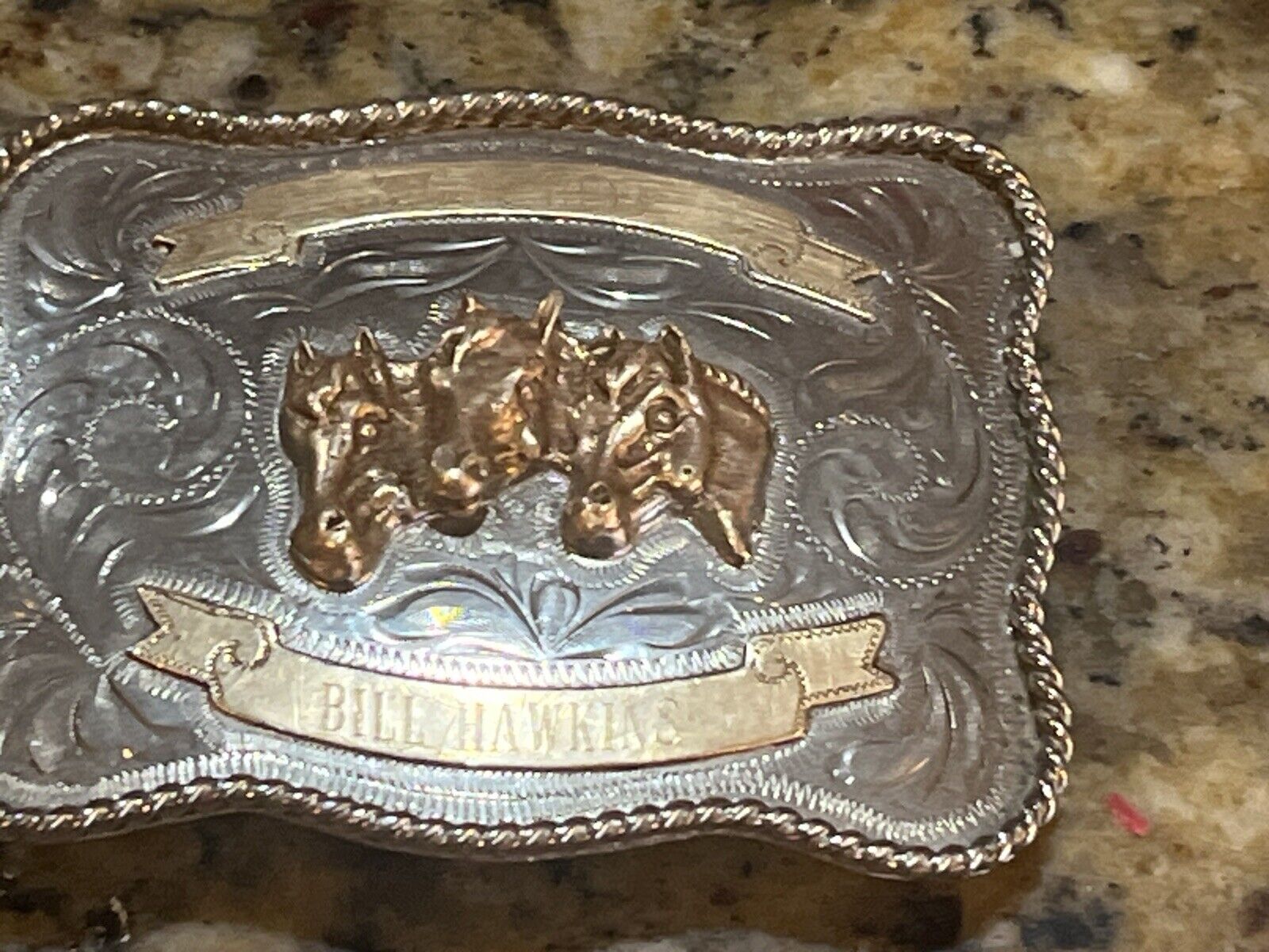 Vintage 1993 Cowboy rophy Rodeo Award Belt Buckle by TexTan