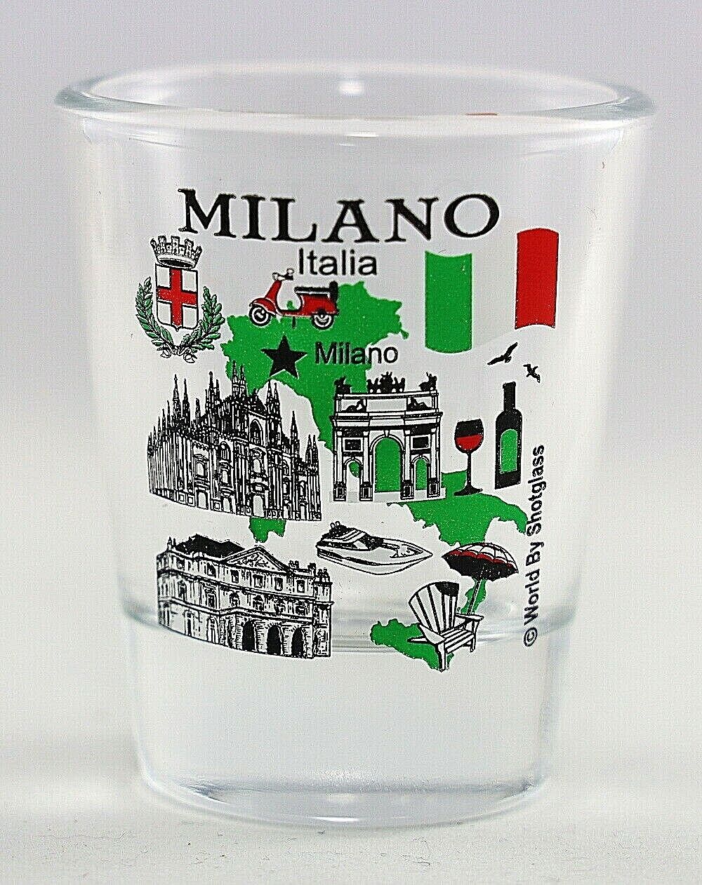 MILAN ITALY GREAT ITALIAN CITIES COLLECTION SHOT GLASS SHOTGLASS