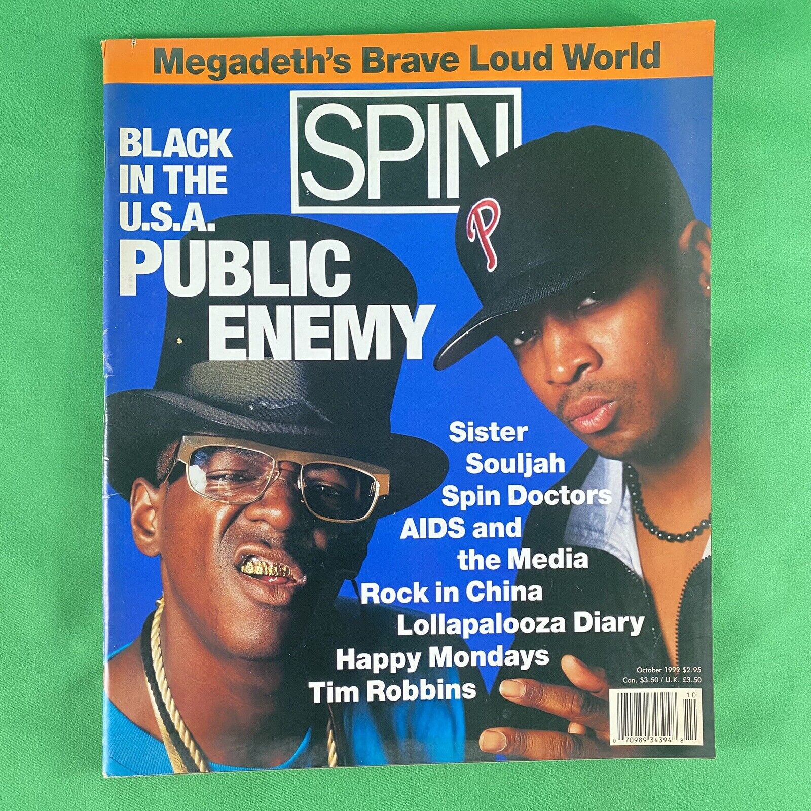 Spin Magazine October 1992 Public Enemy Megadeth Spin Doctors Sister Souljah