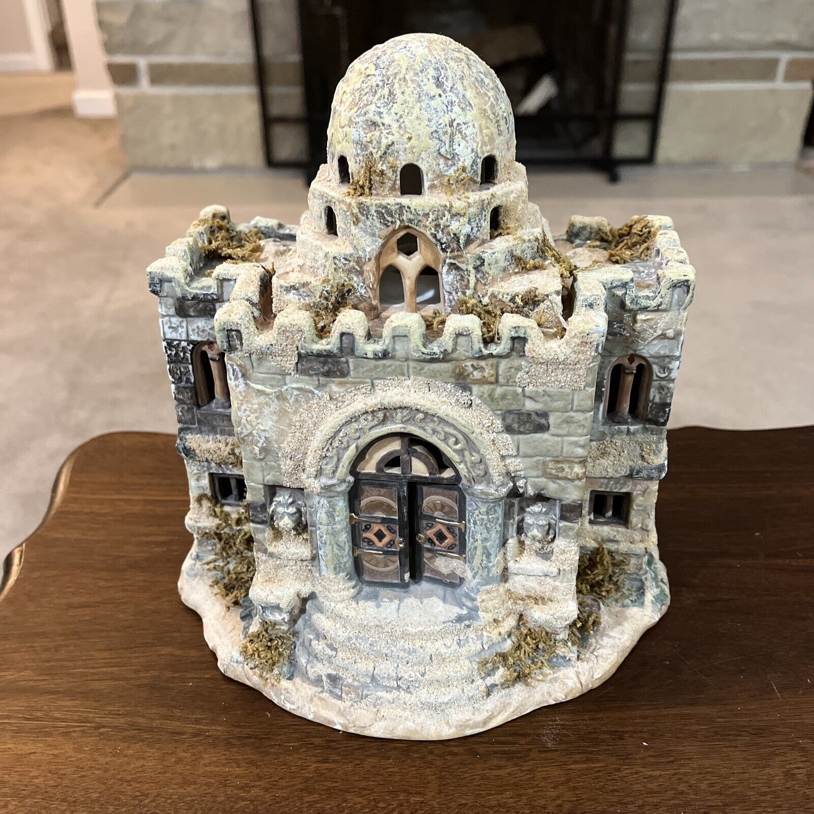 Mercansia Hand Painted Ceramic Mini Castle Barco y Figure 