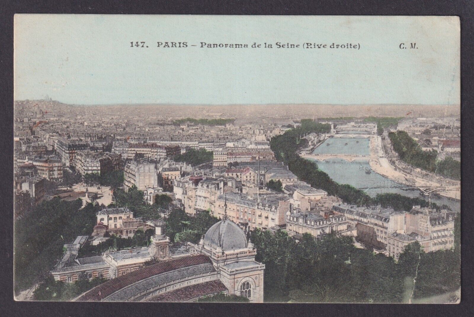 FRANCE, Postcard, Paris, Panorama of the Seine