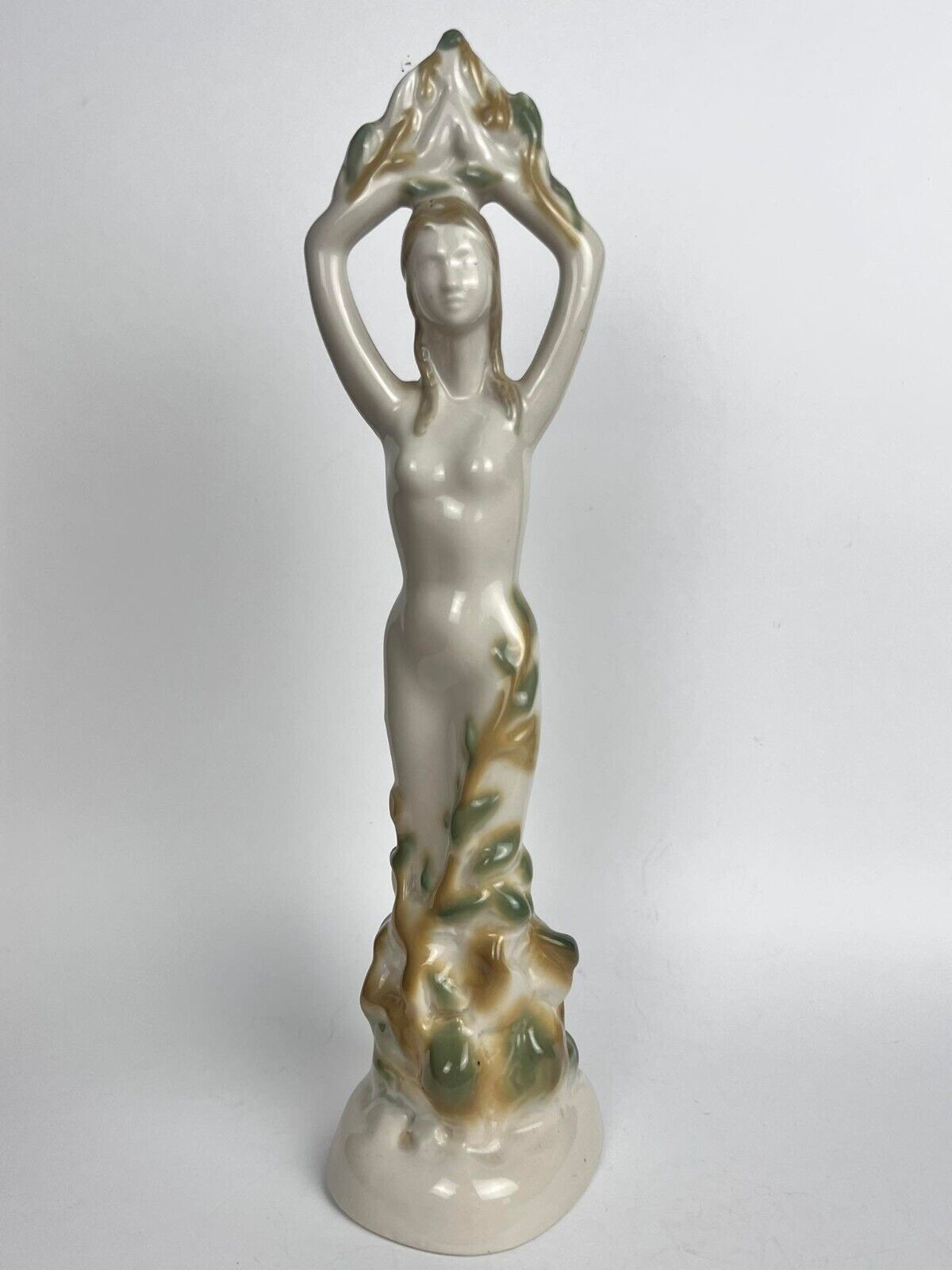 Rare Tall Vintage Soviet Porcelain Statue Figure Girl Lady Spring Ukraine 30 cm