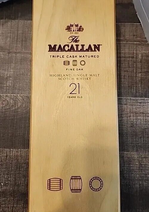 Rare & Collectible Macallan 21 Highland Scotch Whisky Empty Box No Bottle. 
