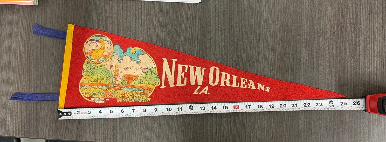 Vintage New Orleans LA pennant 25”