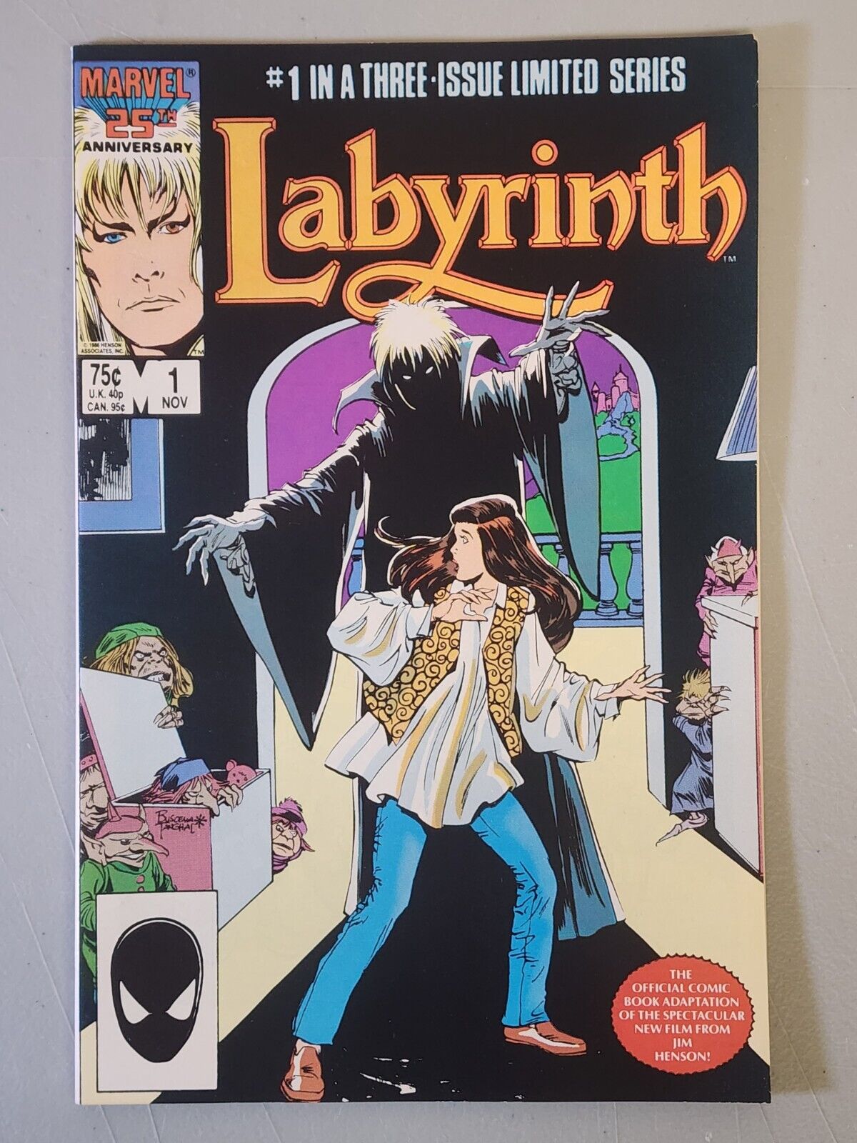 Labyrinth #1 Lower High Grade Marvel Comic 1986 David Bowie LABYRINTH Movie
