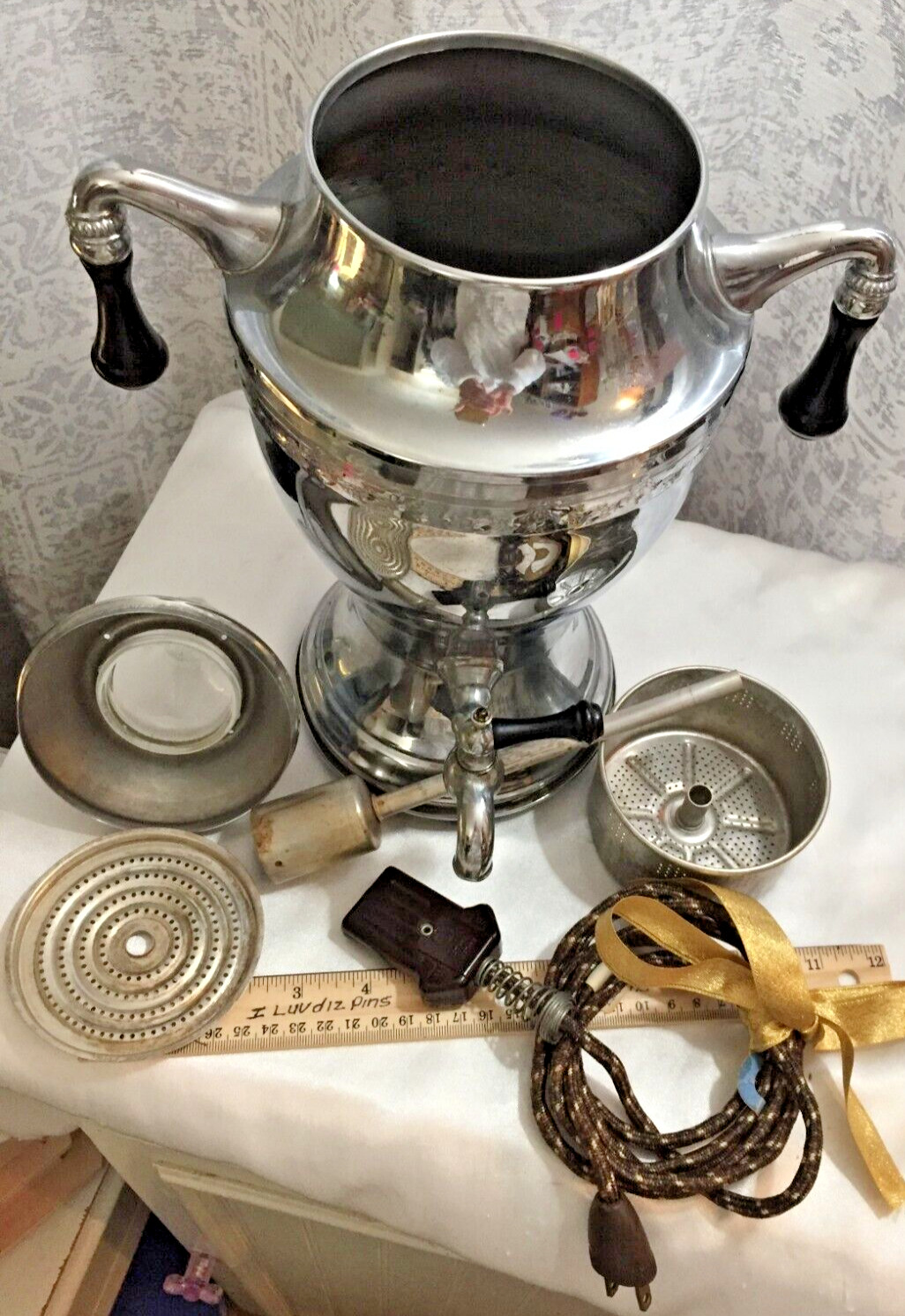M28 CONTINENTAL 19 Percolator URN Coffee Maker Pot Vintage Complete 6 Piece Set