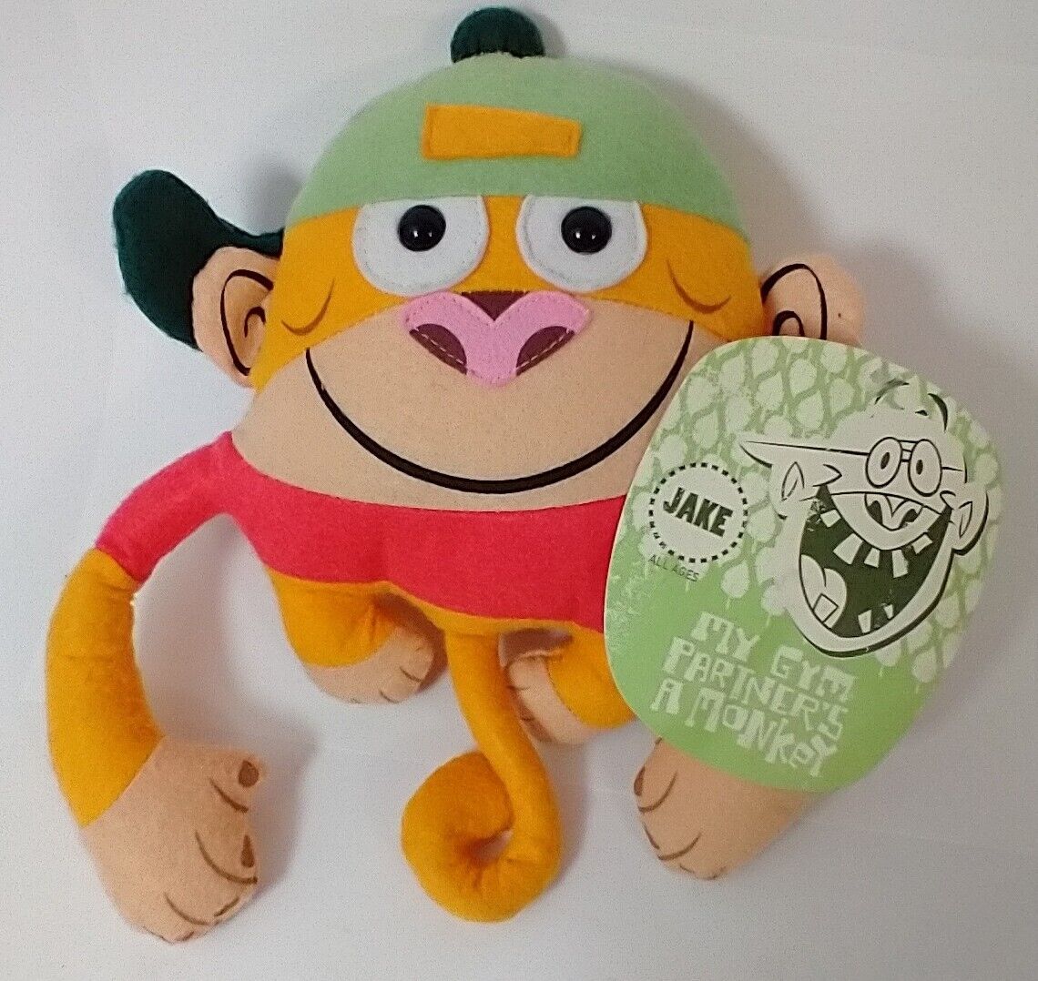 SUPER RARE Jake from My Gym Partner\'s a Monkey Plush Cartoon Network w/tags