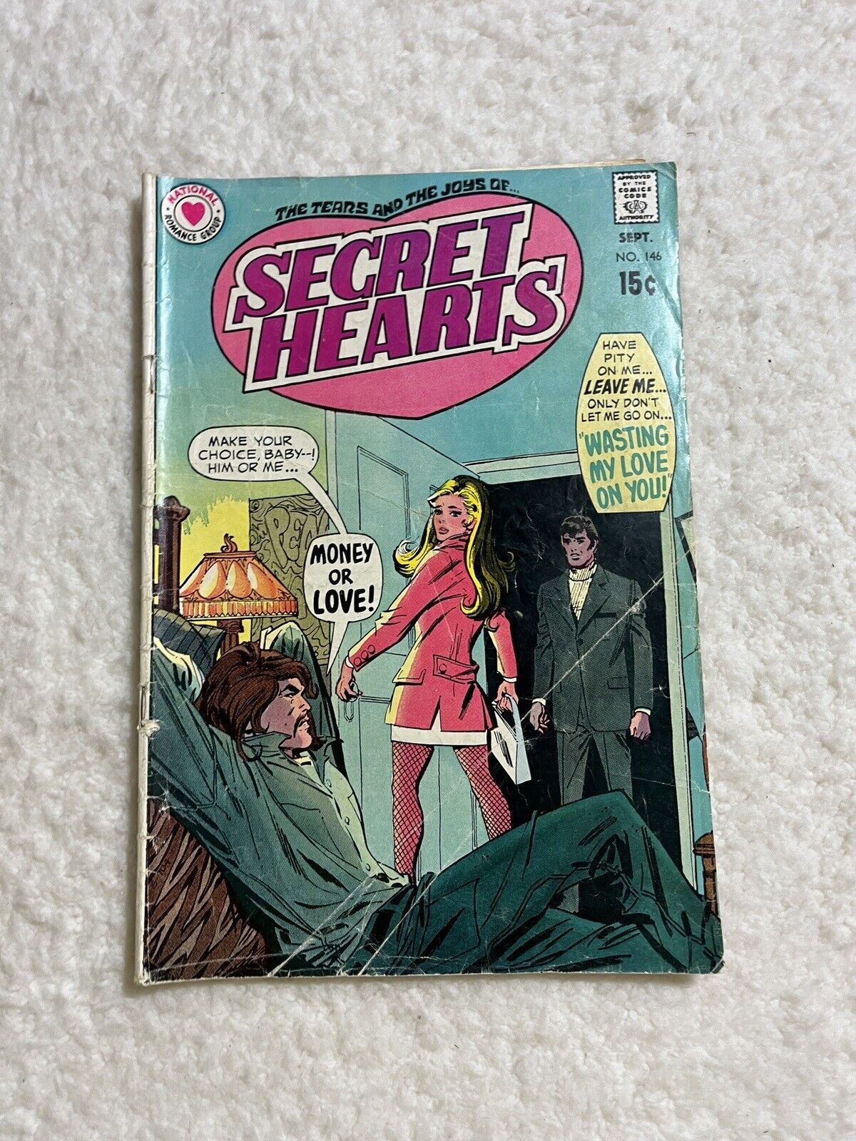 Secret Hearts #146 DC Comics 1970 Bronze Age Romance Book