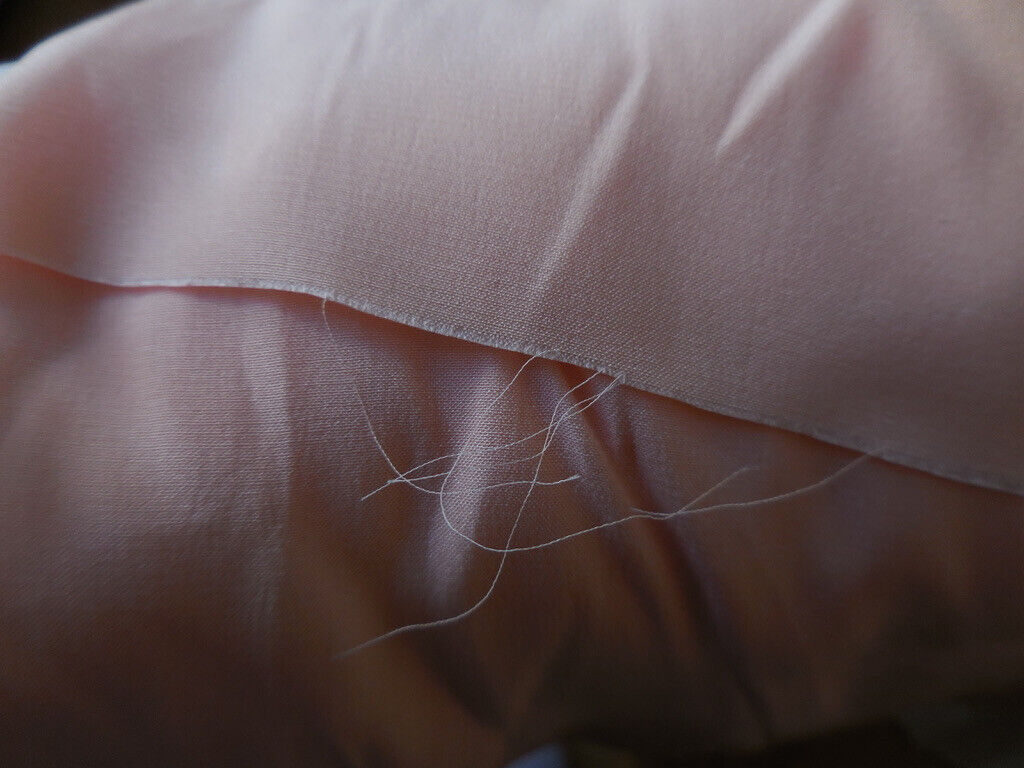 Atq Import Chinese 100%  Silk Fabric Pale Peach 19c 7 yds x 58\