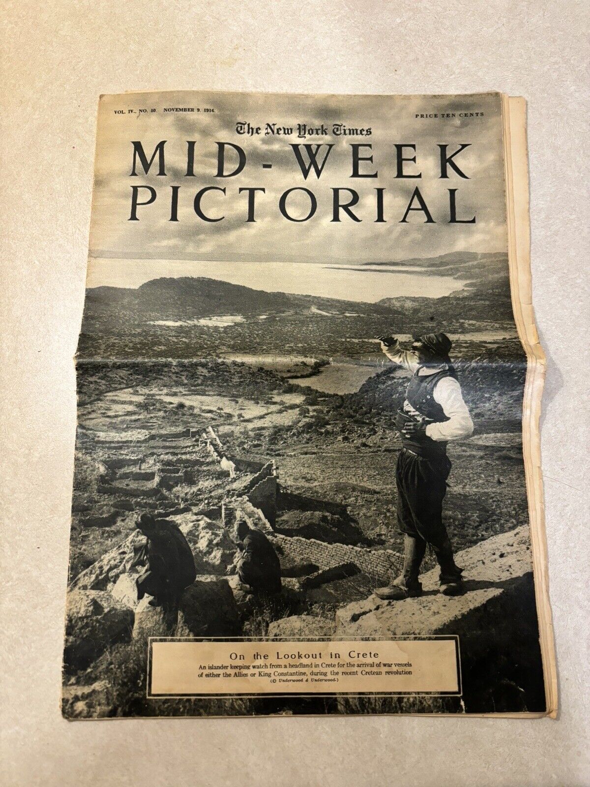 Old Newspaper Midweek Pictorial New York Times Crete 1916