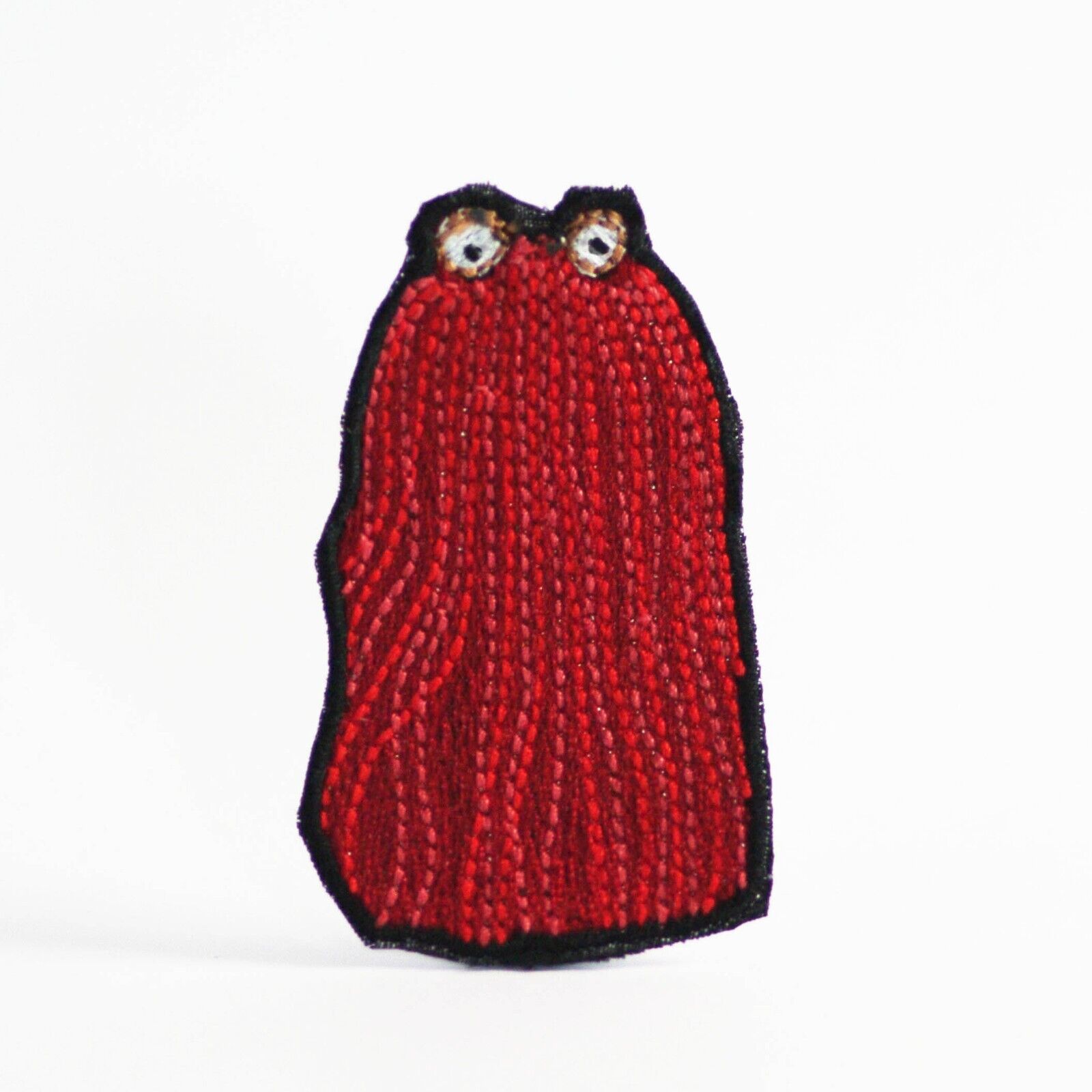 Don't Hug Me I'm Scared - Red Guy embroidered patch. Sew/Iron on. 5.1cm x 8.5cm