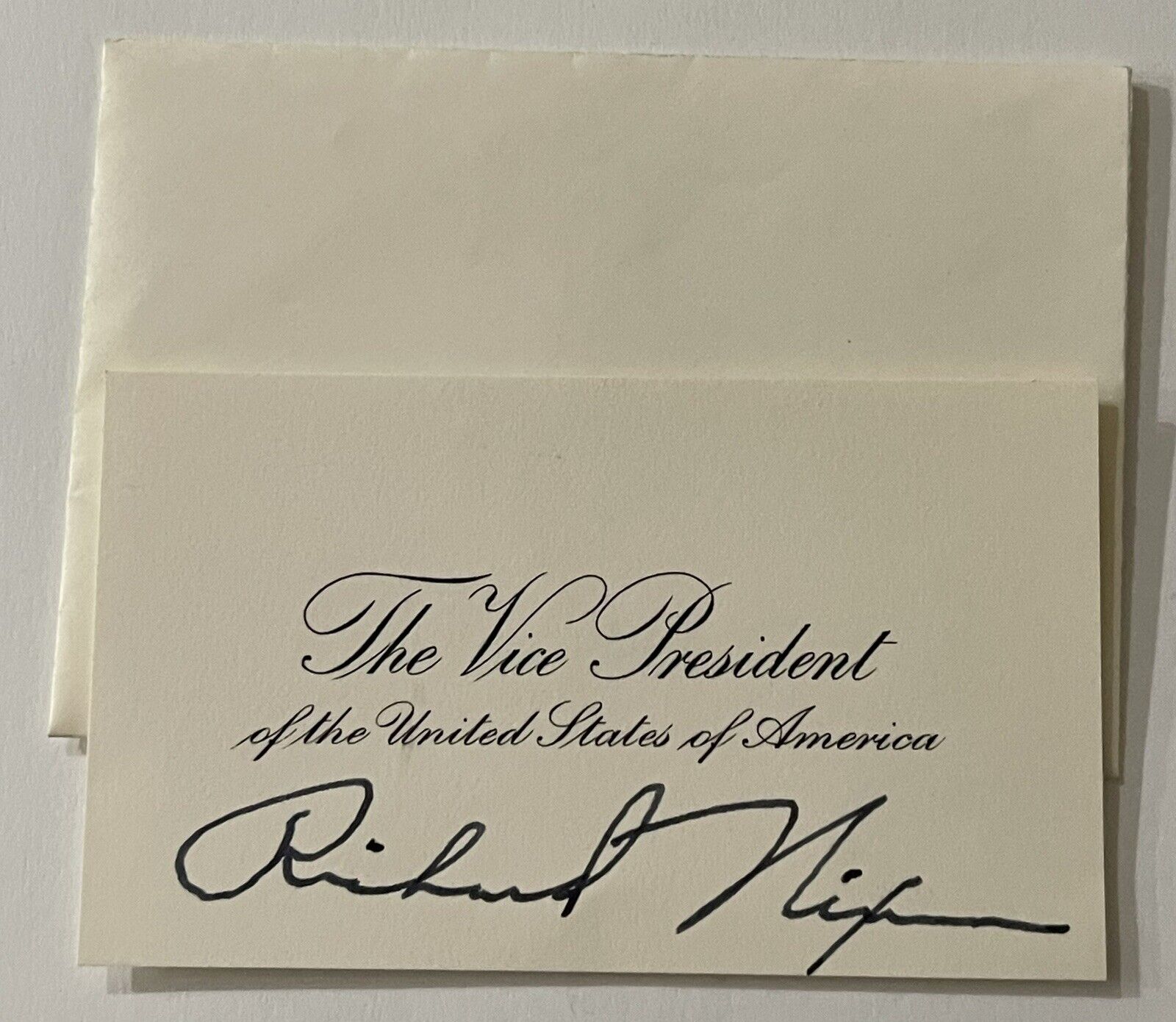 1950s Vice-President Richard Nixon Card w/ Facsimile Signature