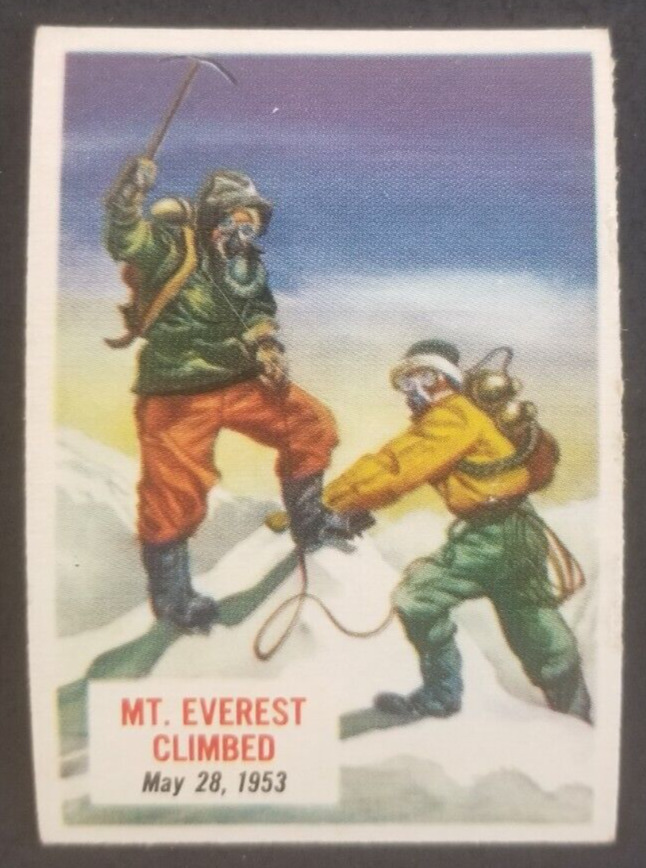 MT. Everest Climbed 1954 Scoop Topps Card #70 (VG Soft Corners)