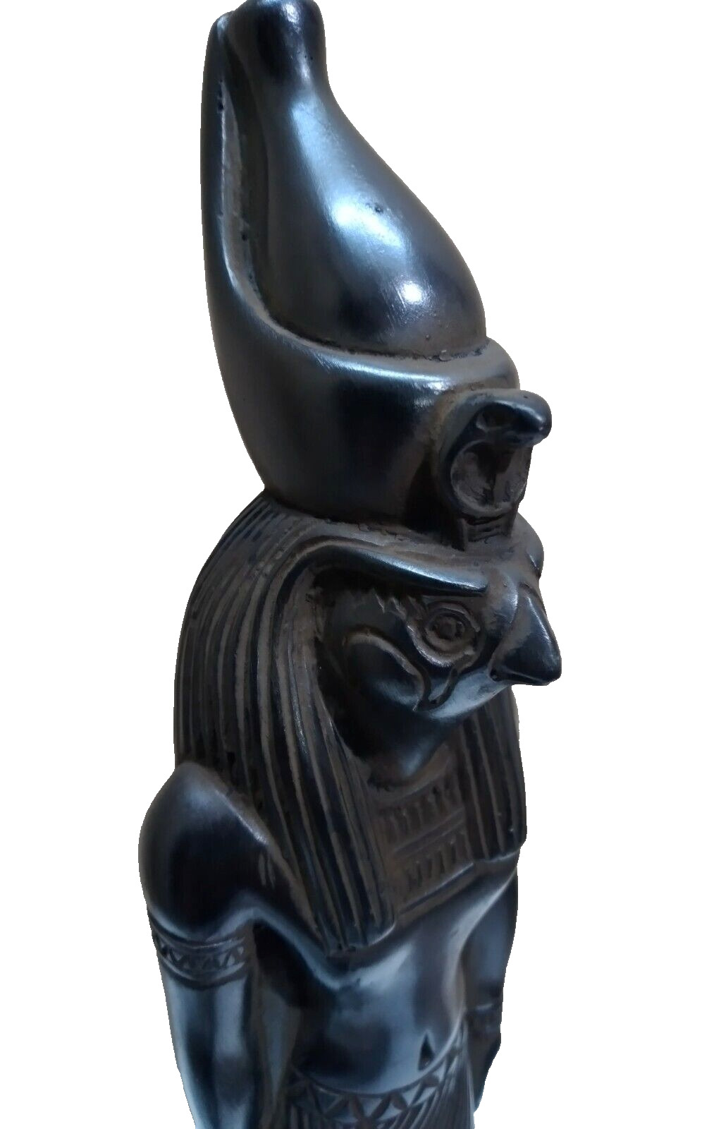 Egyptian God HORUS Falcon figurine Handmade Statue of Heavy Black Basalt Stone