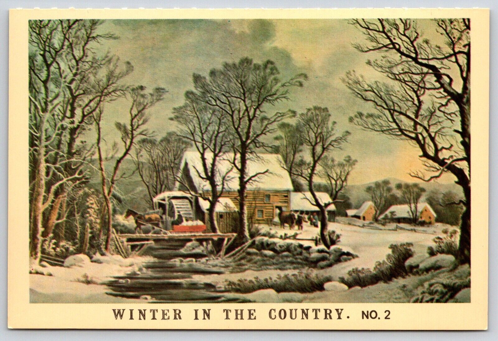 Postcard Winter In The Country Houses 