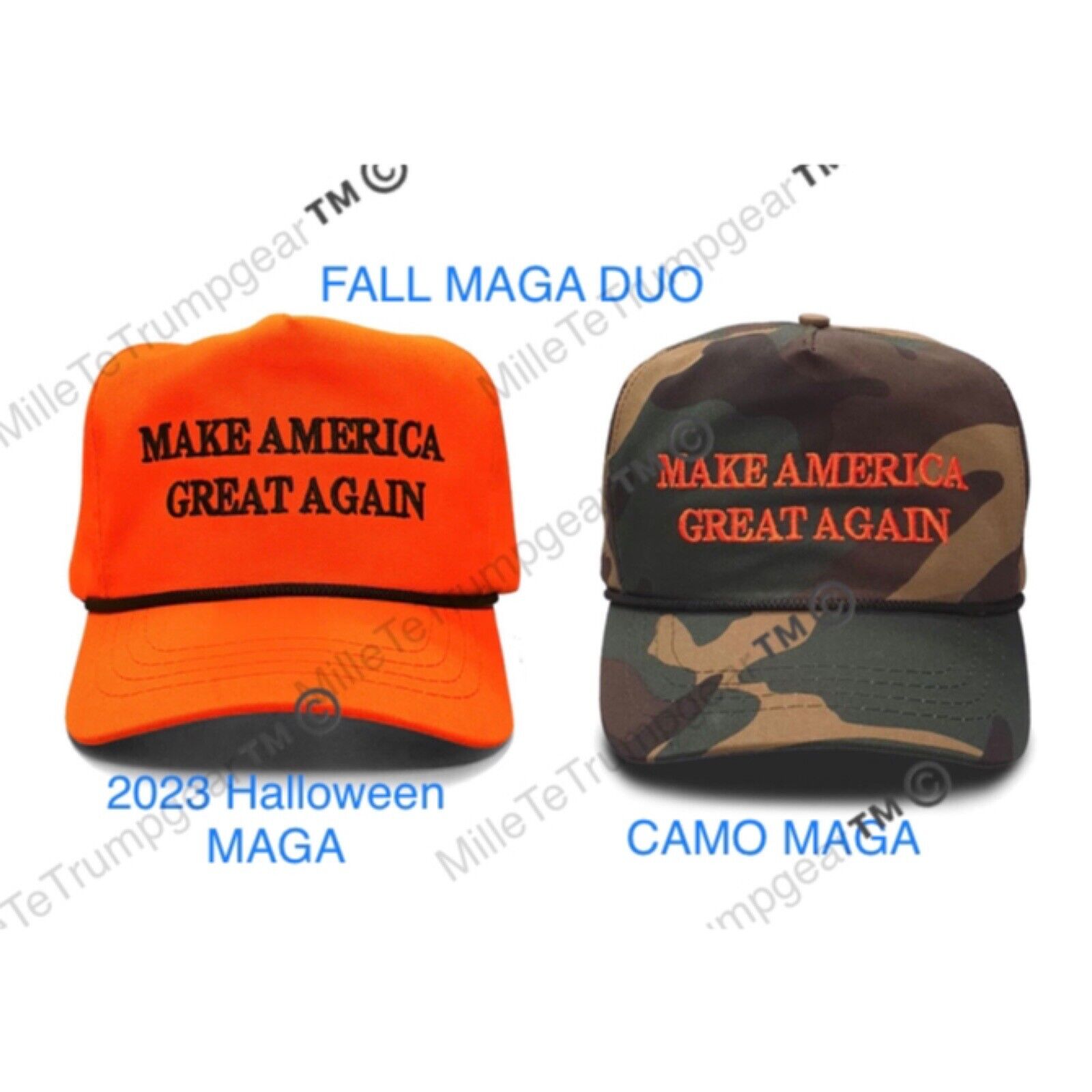 Official Authentic Halloween Trump MAGA hat DUO 