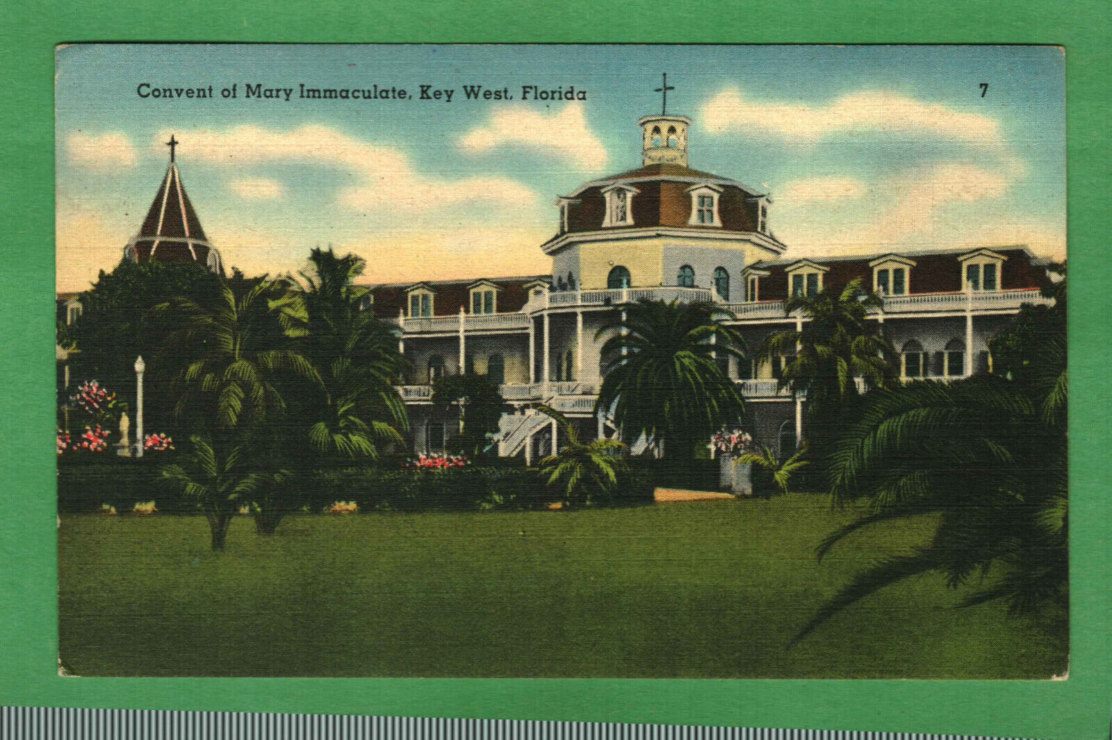 Postcard Convent Of Mary Immaculate Key West Florida Fl Posted 1948