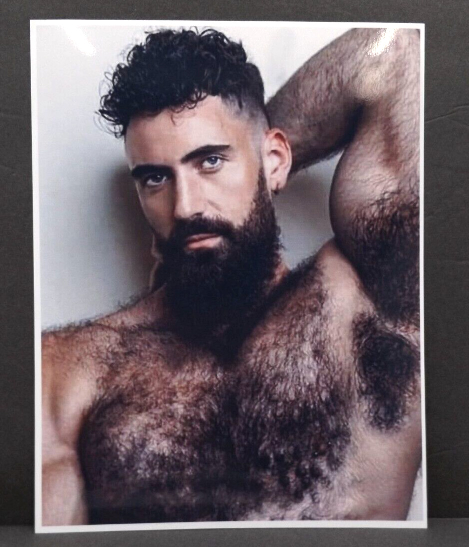 Exotic Bodybuilder gay fetish hairy photo, beefcake, physique, Muscle Guy 8.5x11