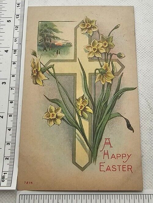 Antique Ephemera Postcard Posted 1914 Easter Washington 1c stamp