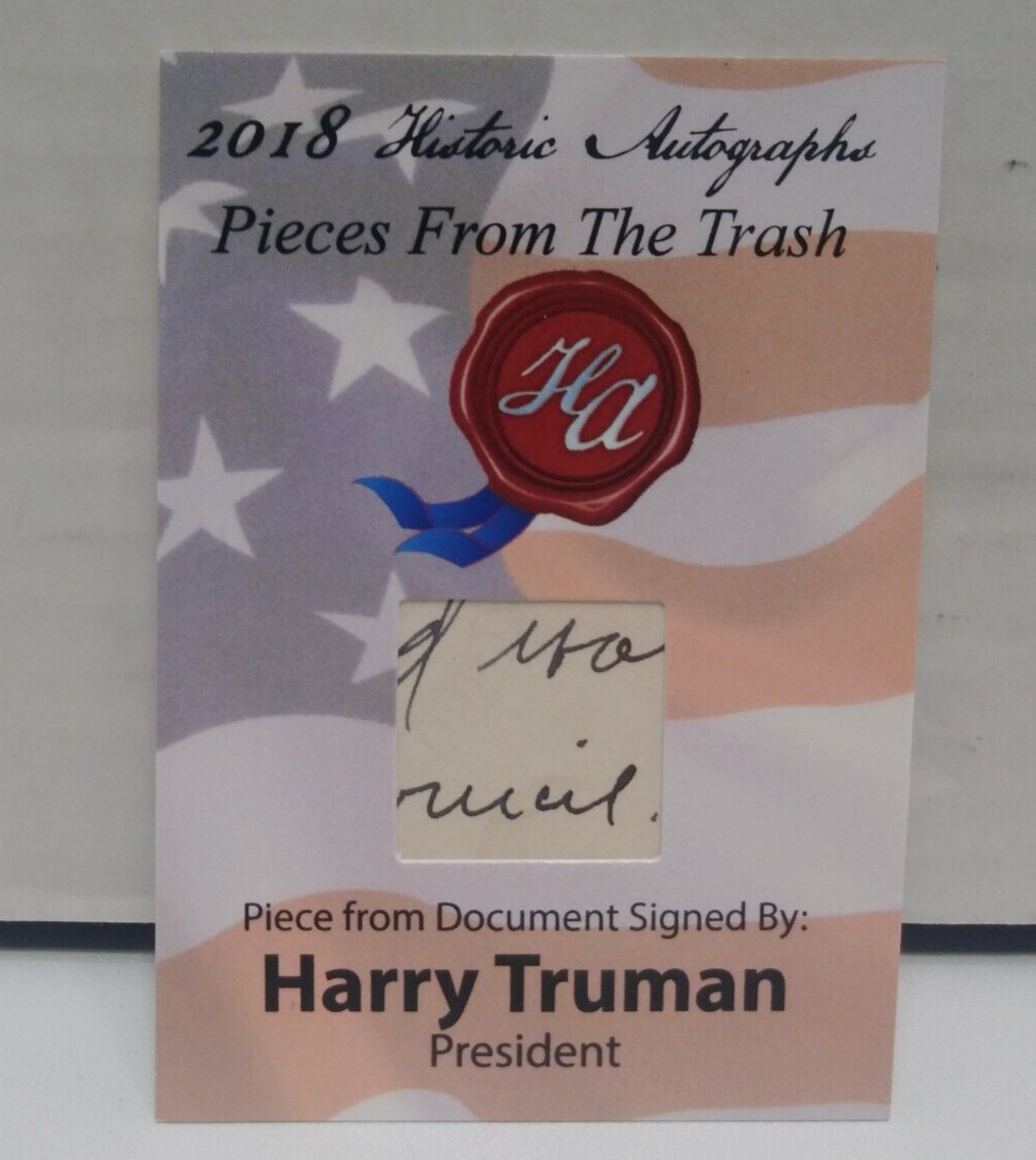 2018 Historic Autos Pieces From The Trash 65/157 Harry S Truman