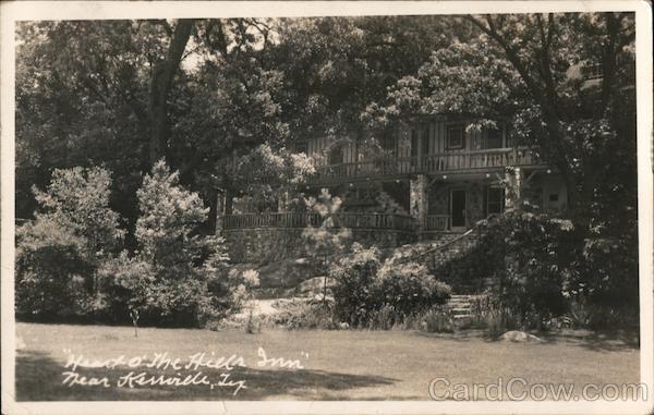 1940 RPPC Kerrville,TX Heart O\' The Hills Inn Texas Real Photo Post Card Vintage