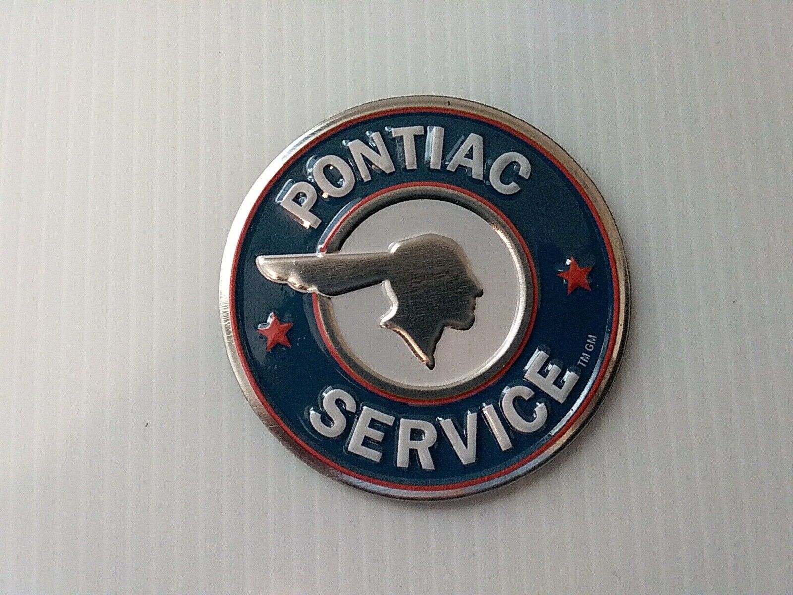 PONTIAC SERVICE LOGO METAL FRIDGE MAGNET 