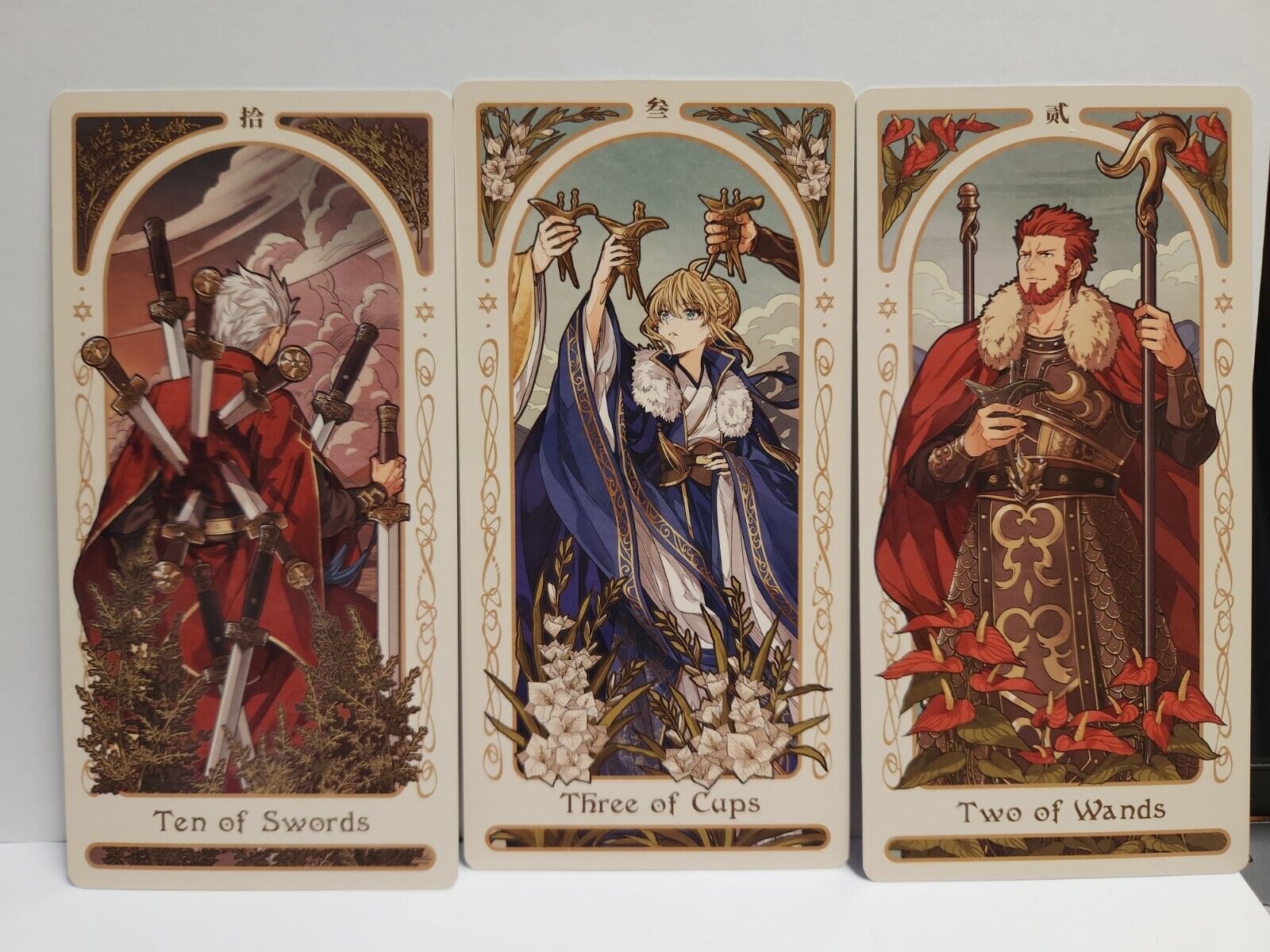 Fate/Grand Order Fate/Flower Archer Emiya Saber Rider Iskander Tarot Cards