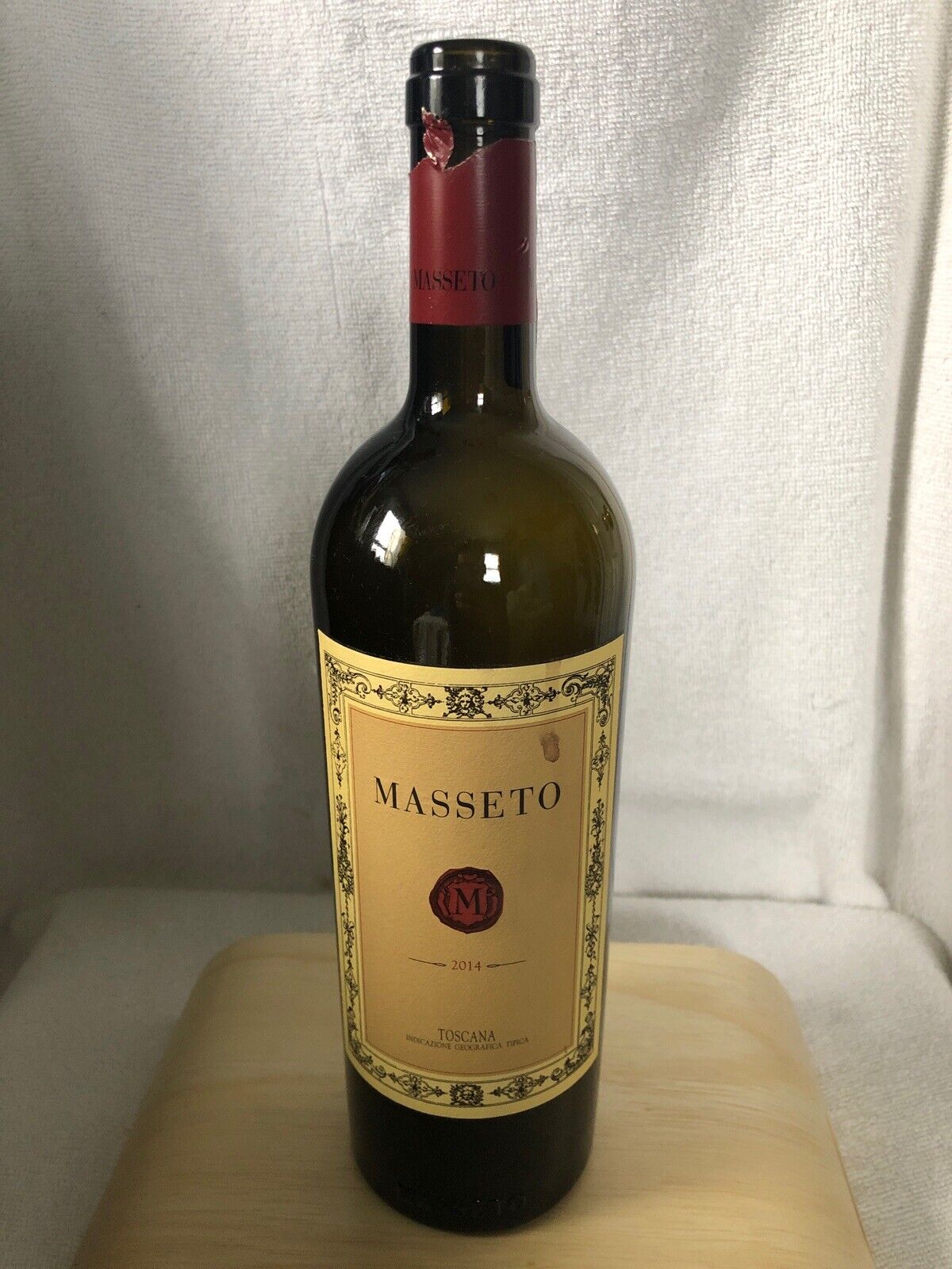 Masseto Tenuta Dell Ornellaia 2014 Wine Bottle Empty Tuscany Italy No Cork