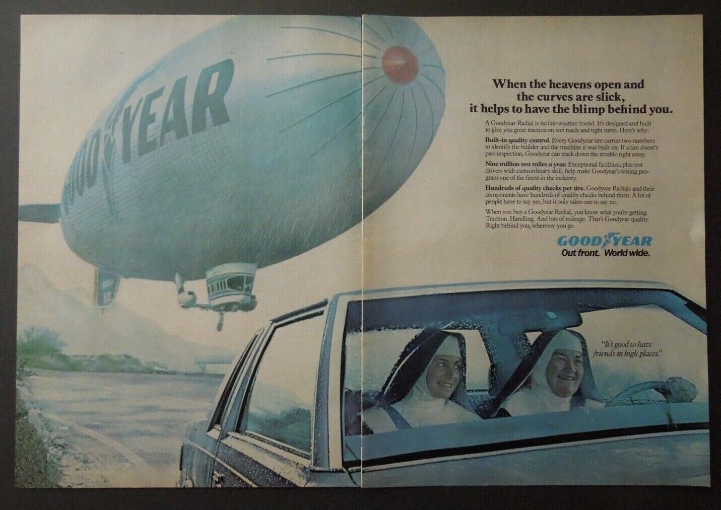 1981 GOODYEAR Tires 2 Page Magazine Ad - When The Heavens Open And....
