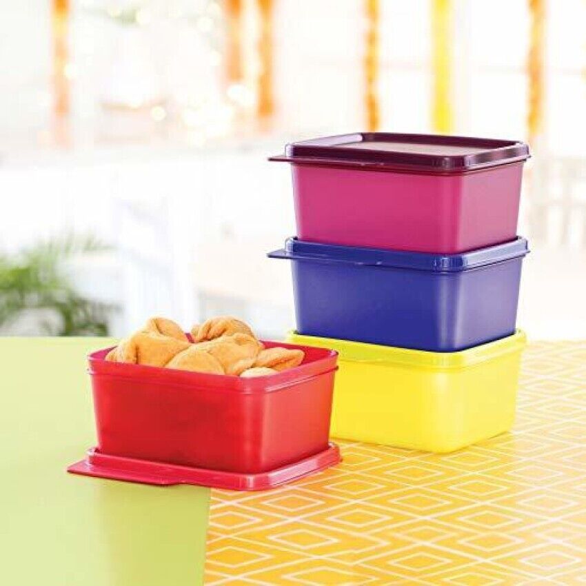 Tupperware Keep Tab Plastic Container Set, 500Ml, Set Of 4, Multicolour