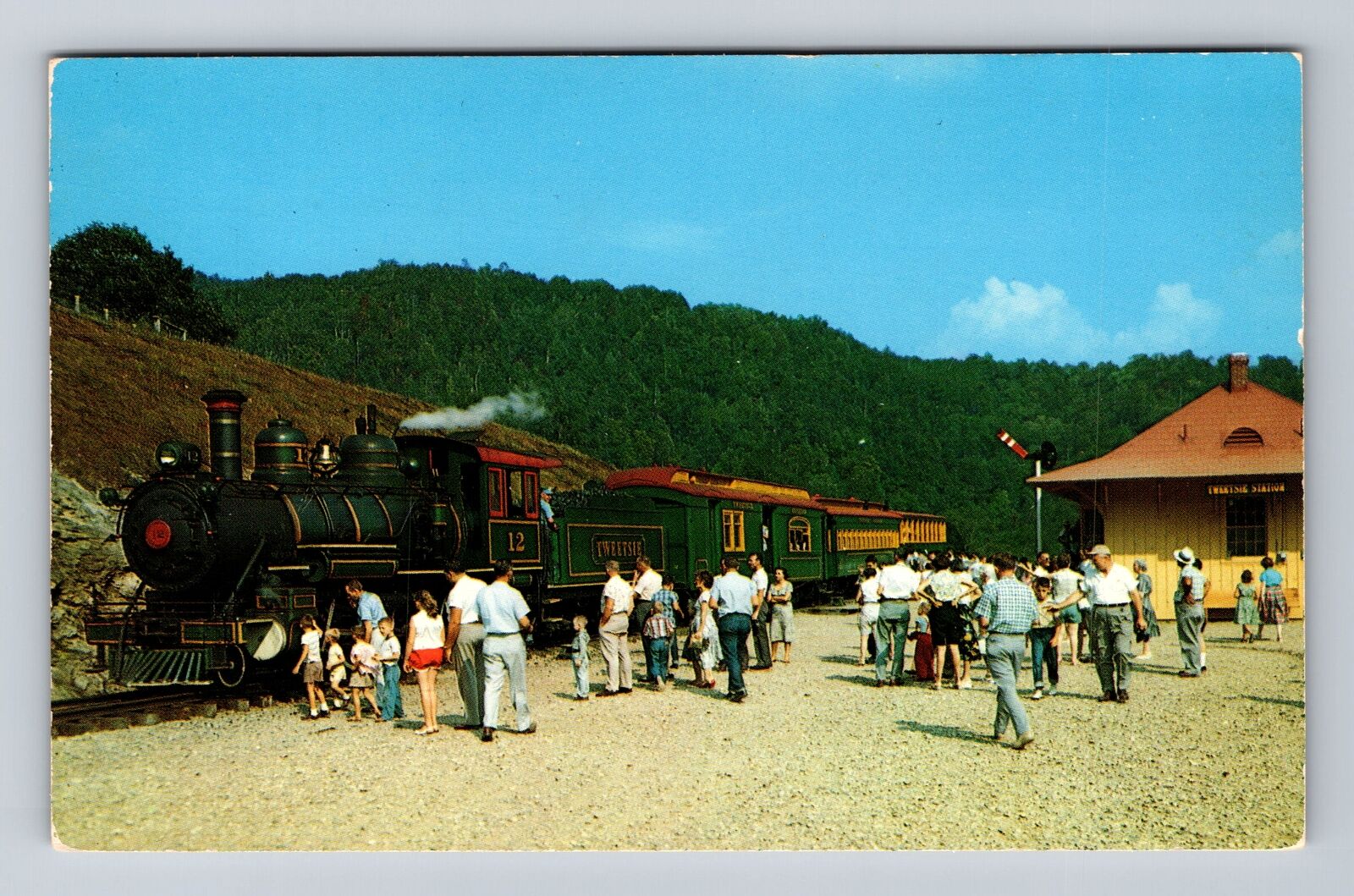 Blowing Rock NC-North Carolina, Tweetsie Railroad, Antique Vintage Postcard