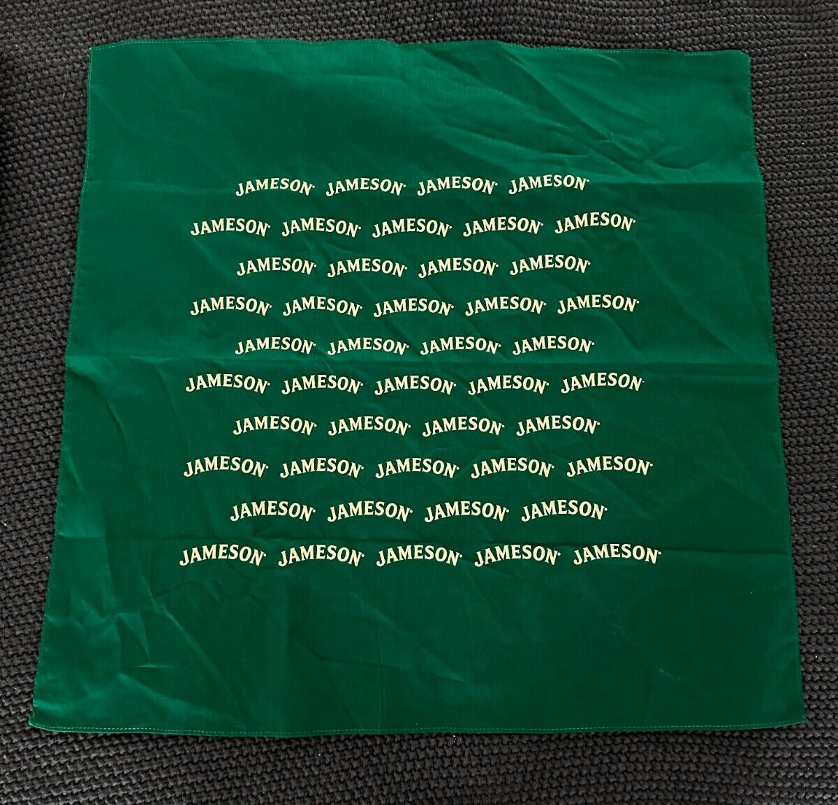 Vintage Jameson Whiskey Bandana St Patrick's Day Handkerchief Green