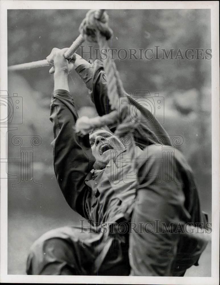 1966 Press Photo A cadet during his training at West Point Military Academy