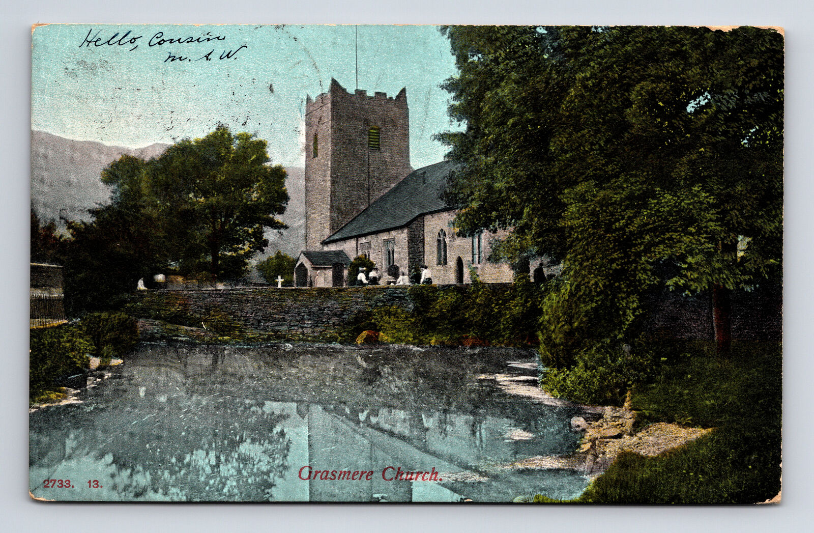 1907 St. Oswald\'s Church Grasmere UK Frank Packer Postcard