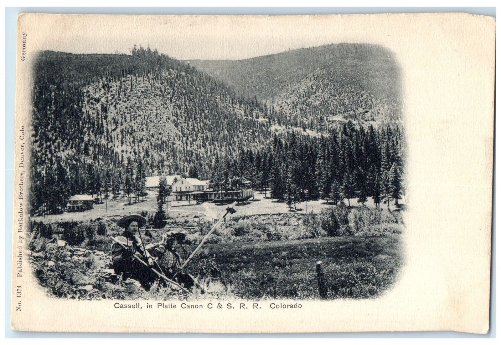 c1905s Cassell In Platte Canon C & S. Railroad Platte Canon Colorado CO Postcard
