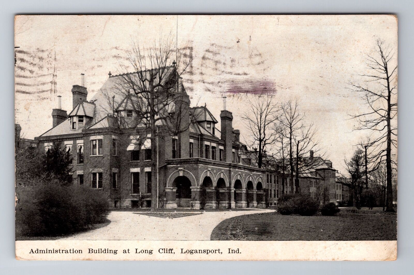 Logansport IN-Indiana, Administration Building, Long Cliff, Vintage Postcard