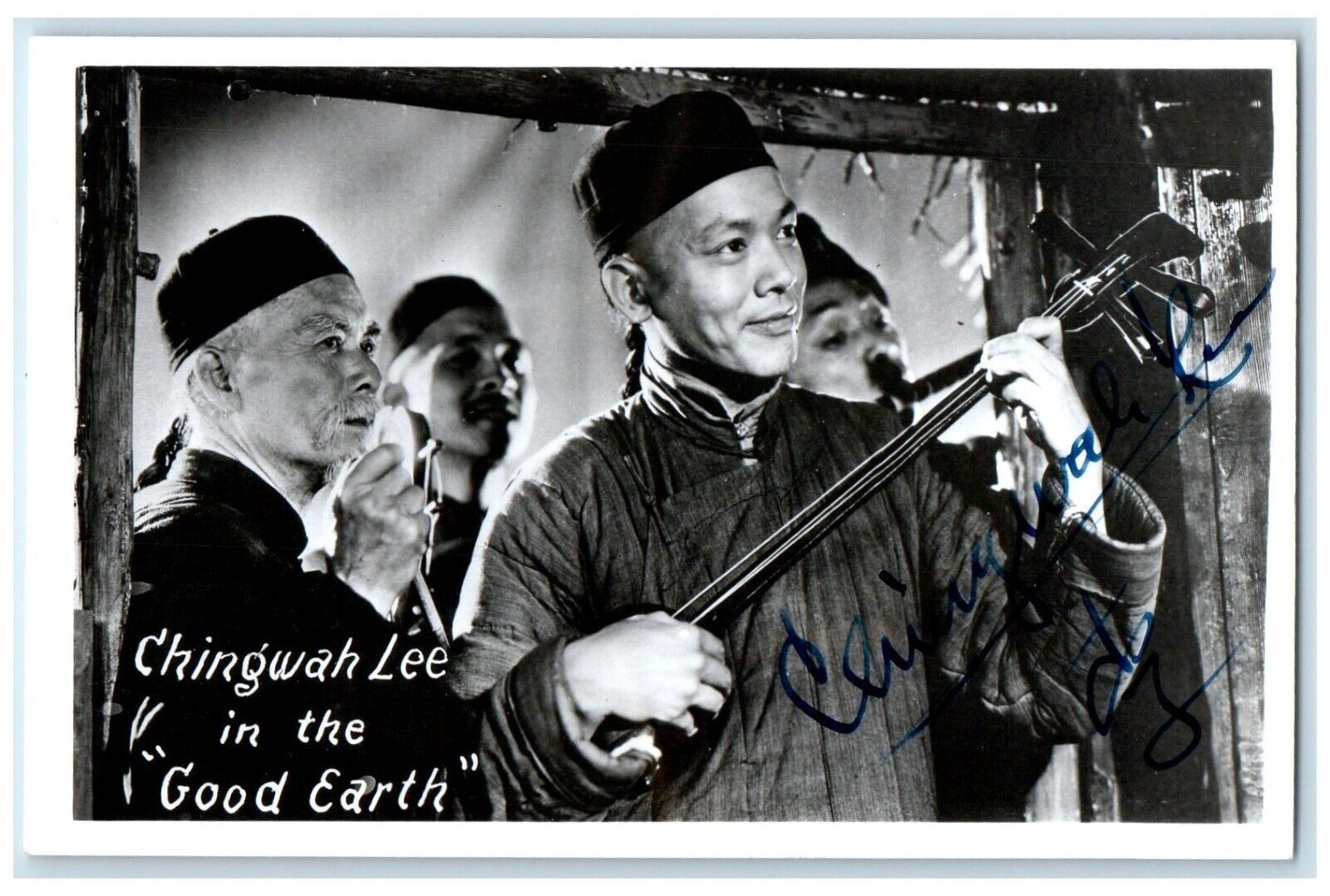 c1950\'s Chingwah Lee In The Good Earth Signed Autograph RPPC Photo Postcard