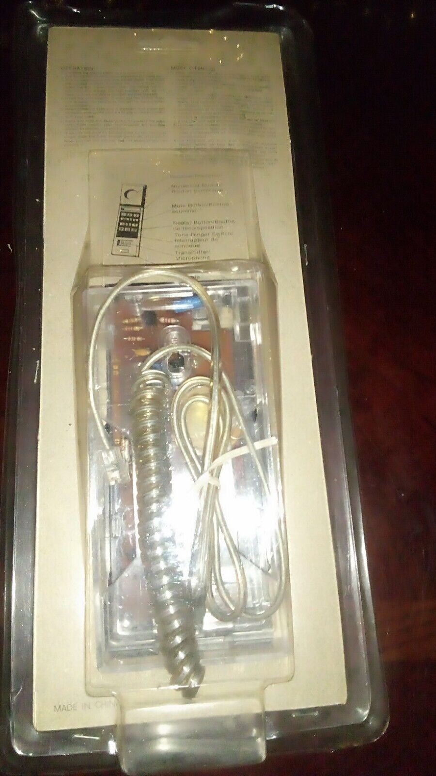 Vintage Star Fifty see through Clear Corded Retro Phone 