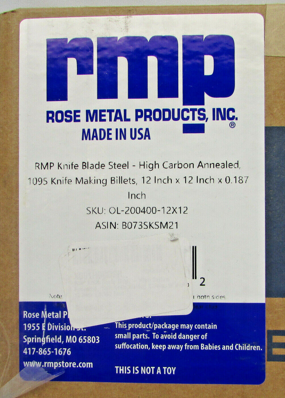 Rose Metal Products,RMP Knife Steel 1095 High Carbon Annealed,12\